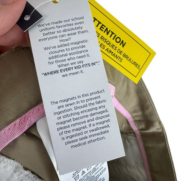 Lands' End NWT Tan Bermuda Magna Ready High Rise Uniform Shorts Size 14 - Picture 5 of 7